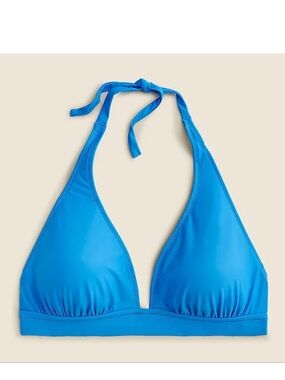 J. Crew Bright Blue Halter Bikini Top